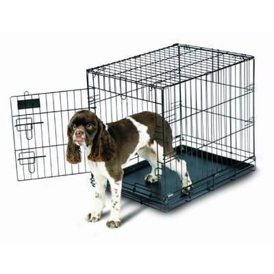 Petmate 21031 Pet Home Training Wire Kennel, Black, Medium
