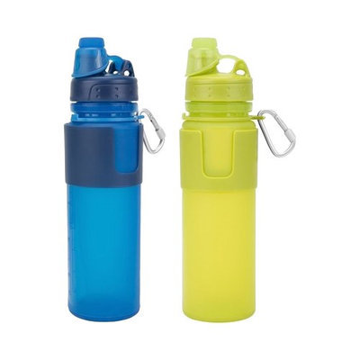Travelon Set of 2 Flexible Water Bottle(1 Blue Plus 1 Lime) Flexible Water Bottle