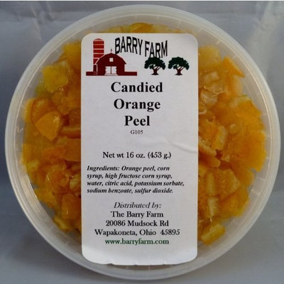 Barry Farm Candied Orange Peel, Diced, 1 lb.