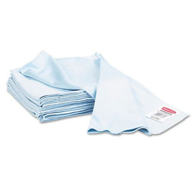 Rubbermaid Reusable Microfiber Cleaning Blue Cloths (Pack of 12)