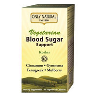 Only Natural Vegetarian Blood Sugar Support 60 Vegetarian Capsules