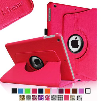 Fintie Rotating Stand Case Cover with Auto Sleep / Wake Feature for iPad Air / iPad 5 (5th Generation), Magenta