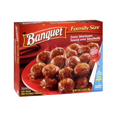 Banquet Family Size Zesty Marinara Sauce over Meatballs