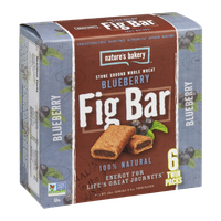 Nature's Bakery Fig Bar Stone Ground Whole Wheat Blueberry - 6 CT