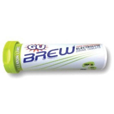 G.U. GU Energy Labs Brew Electrolyte Energy Drink Tablets, Lemon Lime, 73 Gram