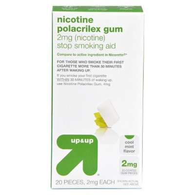 up & up up&up Nicotine Polacrilex 2 mg Mint Gum- 20 Count