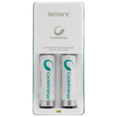 Sony Compact Rapid Power Charger w/2 AA NiMH Batteries, 1 ea