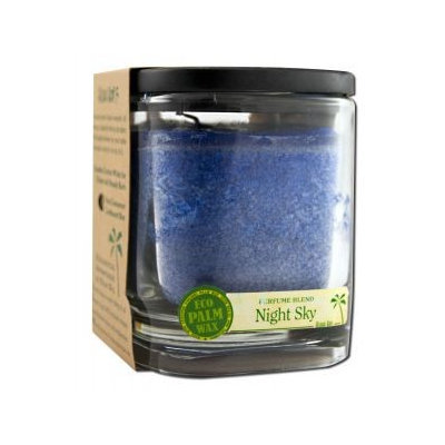 Eco Palm Square Jar, Night Sky Navy Blue 8 oz by Aloha Bay