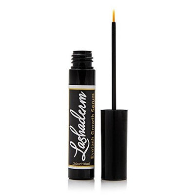 Lashaderm Eyelash Growth Products Best Serum Treatment large size 10ml - Grow Longer Eye Lashes Naturally. Quickly & Easily Make Your Eyelashes Long, Thick, Dark. Try Risk-free! Large Size 10ml Bottle 6 Month Supply