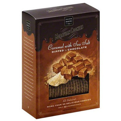 Salem Baking alem Baking Co. Caramel Moravian Cookies with Sea Salt, 8 oz, (Pack of 6)