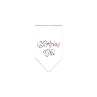 Ahi Birthday Girl Rhinestone Bandana White Small