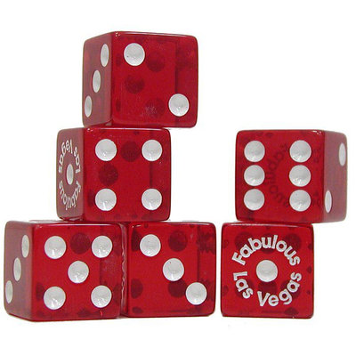 Trademark Poker Fabulous Las Vegas Dice - Standard 6 Number Dice