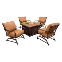 Hanover Summer Night 5-Piece Metal Patio Fire Pit Set