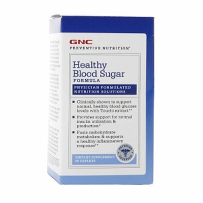 GNC Preventive Nutrition Healthy Blood Sugar Formula, Caplets, 90 ea