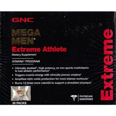 GNC Mega Men Extreme Athlete Vitapak 30 Packs NEW & Improved!