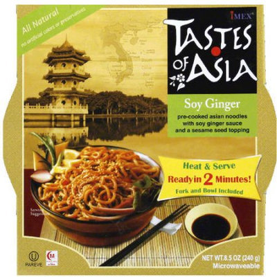 Tastes of Asia Soy Ginger Noodle Bowl, 8.5 oz, (Pack of 6)