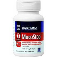 Enzymedica - MucoStop 48 Count - Promotes easy breathing during seasonal or occasional congestion (FFP)