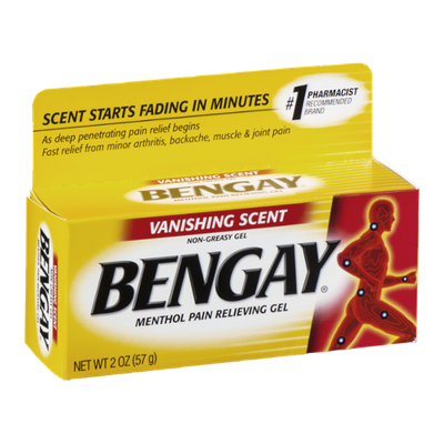 Bengay Menthol Pain Relieving Gel Vanishing Scent