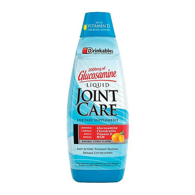 Drinkables Glucosamine Liquid Joint Care Dietary Supplement with Vitamin D 2000mg