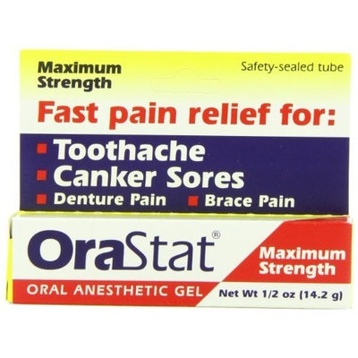 Lee Pharmaceuticals Orastat Oral Anesthetic Gel, 0.5-Ounce Packages (Pack of 6)