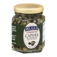 Delallo Nonpareil Capers in Vinegar with Salt Added