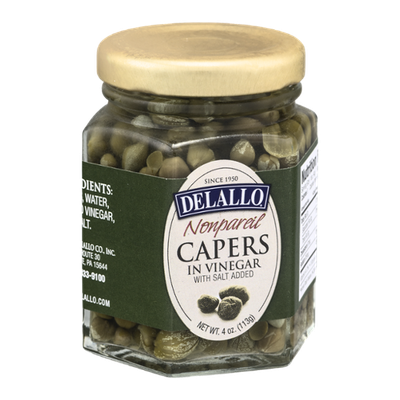 Delallo Nonpareil Capers in Vinegar with Salt Added