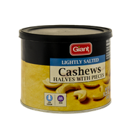 Giant Cashews Halves with Pieces, Lightly Salted