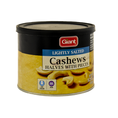 Giant Cashews Halves with Pieces, Lightly Salted