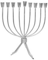 Artsy Casa Lamp Lighters Ultimate Judaica Menorah Iron Silver - 11H