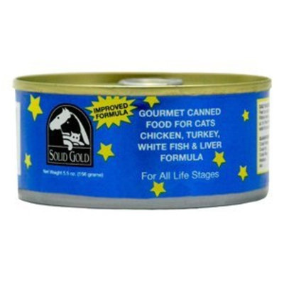 Solid Gold Chicken, Turkey, White Fish & Liver Formula Canned Cat Food 24-5.5-oz cans