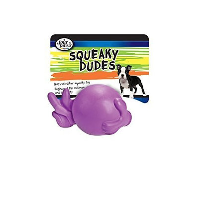 Four Paws Squeaky Dudes Peace Rubber Toy