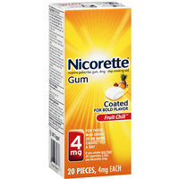 NICORETTE 4MG FRUIT COATED GUM 20 CT.