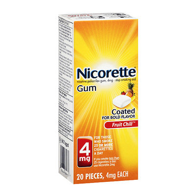 NICORETTE 4MG FRUIT COATED GUM 20 CT.