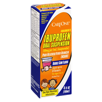 CareOne Bubble Gum Flavor Children's Ibuprofen Oral Suspension Pain Reliever/Fever Reducer (NSAID)
