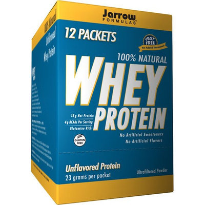 Jarrow Formulas 100% Natural Whey Protein Unflavored 12 Packets