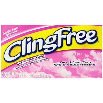Cling Free ClingFree Fabric Softener Sheets, Powder Fresh, 40-Count Boxes (Pack of 6)