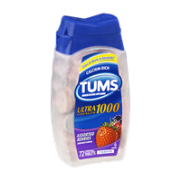 Tums Ultra Strength 1000 Assorted Berries Antacid/Calcium Supplement Chewable Tablets - 72 CT