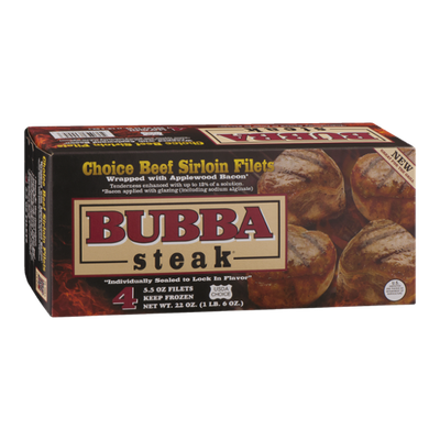 Bubba Steak Choice Beef Sirloin Filets - 4 CT