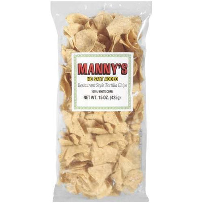Manny's: Restaurant Style 100% White Corn Tortilla Chips, 15 Oz