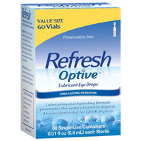 Refresh Optive Sensitive Lubricant Eye Drops Single Use Vials