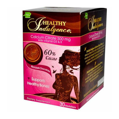 Hero Nutritionals Healthy Indulgence Calcium Citrate Rich Dark Chocolate 500 mg 30 Pieces