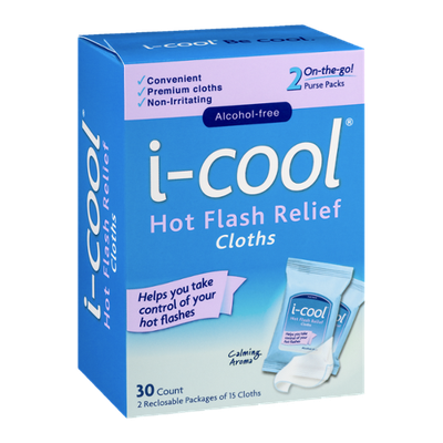 i-cool Hot Flash Relief Cloths - 30 CT