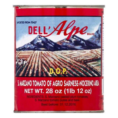 Dell Alpe 28 oz. San Marzano Peeled Tomato, Case Of 12