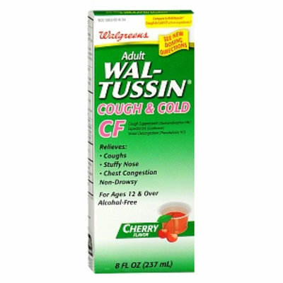 Walgreens Wal-Tussin Cough & Cold CF Expectorant, 8 Ounces