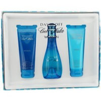 COOL WATER by Davidoff SET-EDT SPRAY 3.4 OZ & BODY LOTION 2.5 OZ & SHOWER GEL 2.5 OZ for WOMEN