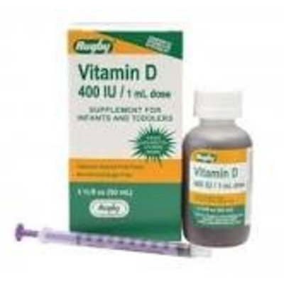 RUGBY® D3 400 IU/1ML DROPS® VITAMIN D SUPPLEMENT FOR INFANTS AND TODDLERS 50ML