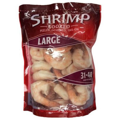 Generic Walmart Cooked, Peeled, Deveined, Tail-On, Large Shrimp, 12 oz