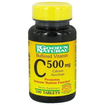 Buffered Vitamin C 500mg - Calcium Ascorbate, 100 tabs,(Good'n Natural)