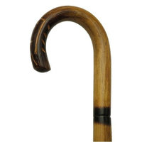 King Of Canes Unisex Nose Crook Cane Stepped/Scorched Rattan -Affordable Gift! Item #HAR-9003900