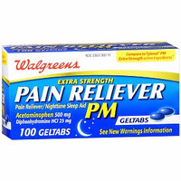 Walgreens PM Extra Strength Pain Reliever Geltabs